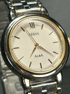 美品 SEIKO セイコー ALBA アルバ URBAN アーバン V721-6A00 腕時計 クオーツ アナログ 3針 ステンレススチール 電池交換済み 動作確認済み