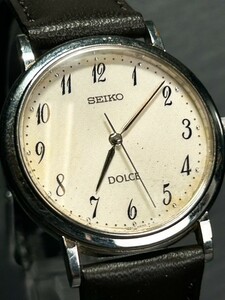 SEIKO セイコー DOLCE ドルチェ 5E61-0A80 腕時計 クオーツ アナログ 3針 レザーベルト ステンレススチール 新品電池交換済み 動作確認済み