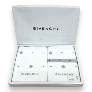 新品 GIVENCHY ジバンシィ タオル フェイスタオル 2枚セット 小物 雑貨 実用品 インテリア 綿100％ gマーク 未使用品 バスセット