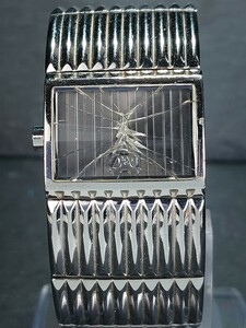 D&G ドルチェ＆ガッバーナ アナログ 腕時計 シルバー ブラック文字盤 ブレスレットタイプ ステンレススチール 電池交換済み 動作確認済み