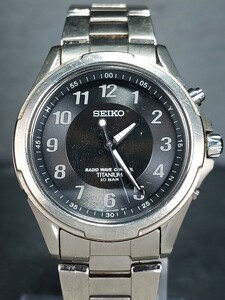 SEIKO セイコー RADIO WAVE CONTROL TITANIUM チタンニウム 5B21-0AB0 メンズ 腕時計 アナログ クォーツ 電池交換済み 動作確認済み