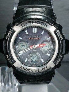 CASIO カシオ G-SHOCK ジーショック MULTI BAND 6 マルチバンド6 AWG-M100 メンズ 腕時計 アナデジ 電波ソーラー ブラック文字盤 ラバー