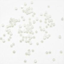 半円パール 1.5mm 100個セット オフホワイト 白 樹脂 カボション 貼り付け ジェルネイル アート アクセサリー パーツ 髪飾り ピアス dptsn_画像1