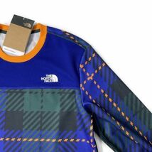 1円～!売切!【正規新品】THE NORTH FACE◆PRINT WAFFLE BL SET 長袖 Tシャツ ロンT US限定 ワッフル 速乾(3XL)青 緑 チェック柄 180902-38_画像4