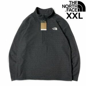 1円～!売切!【正規新品】THE NORTH FACE◆TEXTURED CAP ROCK 1/4 ZIP PULLOVER フリース 厚手ニット US限定 裏起毛(XXL)グレー 181024-33