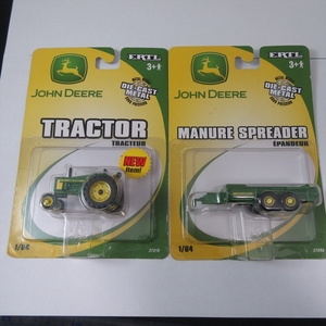 ★未開封(パッケージ少いたみ有)★ 『ERTL JOHN DEERE ジョンディア トラクター ＆ 肥料散布車 セット』 37016　アーテル 1/64