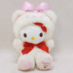 ◆ハロー キティ GODIVA 2014 ゴディバ コラボ ぬいぐるみ ストラップ SANRIO サンリオ Hallo Kitty 限定品◆C1556