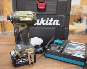 動作確認済 makita マキタ 充電式インパクトドライバ TD002GRDX O 40Vmax バッテリBL4025×2本・充電器DC40RA 付