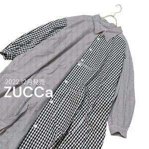 Zucca ズッカ　2022年発売　定価￥39600　ゆったり　BROKEN SHIRTS/　ブロークンシャツワンピース　ロングワンピース　マルチチェック