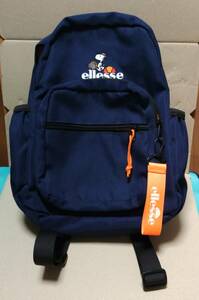 ＜中古＞ellesse×PEANUTS エレッセ×スヌーピー ミニリュック ネイビー