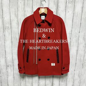 BEDWIN&THE HEARTBREAKERS pea coat! red! made in Japan!