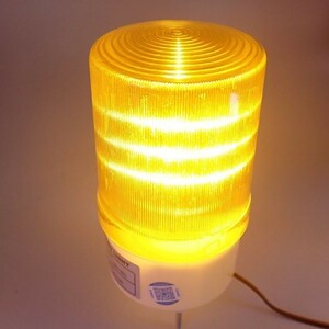 1円 100V LED 回転灯 黄色 小型 防滴 パトランプ ライト 店舗 看板 サイン灯 ネオンサイン 2s