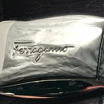 1円 良品 Ferragamo フェラガモ キャンバス × レザー ショルダー バッグ ブラウン K706_画像10