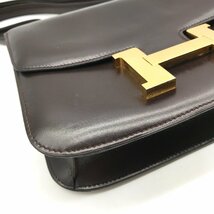 HERMES エルメス ボックスカーフ コンスタンス 23 ショルダー バッグ ブラウン 美品 M9810_画像5