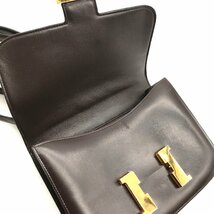 HERMES エルメス ボックスカーフ コンスタンス 23 ショルダー バッグ ブラウン 美品 M9810_画像8