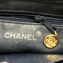 1円 CHANEL シャネル ココマーク べっ甲 スエード ハンド バッグ ネイビー系 A855_画像9