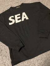 WIND AND SEA/WDS-SEA-22S-01/22SS/Tee/長袖Tシャツ/ウィンダンシー/BLK/ロンT/ヘビーウェイト 黒 銀 ブラック シルバー ホワイト_画像5