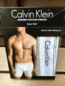 新品 Calvin Klein カルバンクライン★コットンストレッチトランクス グレー 米国サイズM CALVIN KLEIN