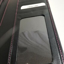 CENTURY SWISS センチュリー 正規店 ブラックレザー 長財布 カードケース 22.7cm×11.4cm 未使用品 [ 高級時計メーカー グッズ]_画像4