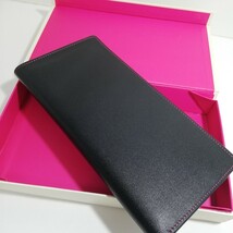 CENTURY SWISS センチュリー 正規店 ブラックレザー 長財布 カードケース 22.7cm×11.4cm 未使用品 [ 高級時計メーカー グッズ]_画像6