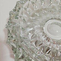 1970s 東洋ガラス ビンテージ ガラス灰皿 直径 17.2cm×高さ4.7cm [Round Glass Ashtray, Heavy Clear Glass Ashtray Vintage 日本製]_画像4