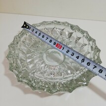 1970s 東洋ガラス ビンテージ ガラス灰皿 直径 17.2cm×高さ4.7cm [Round Glass Ashtray, Heavy Clear Glass Ashtray Vintage 日本製]_画像8
