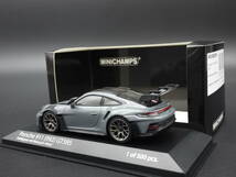 1:43 Minichamps ポルシェ 911 (992) GT3 RS Weissach Package グレー 2023(アウトレット)_画像3