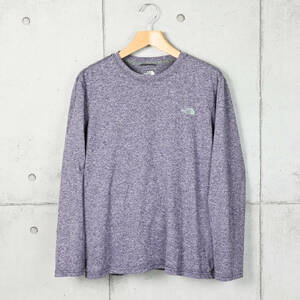 The North Faceノースフェイス◆速乾素材 ロングスリーブTシャツ◆ヘザーパープル◆サイズM