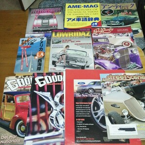 計10冊 アメ車 雑誌 洋書 アンティーク CAR LOWRIDAZ アメ車語辞典ミニカー 西海岸 Fly Wheels GOODGUYS streetscene クルマ旅 の画像1