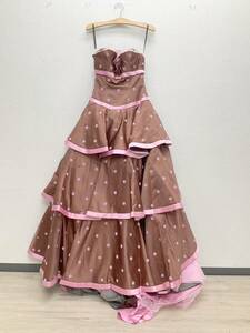 ★ドレス☆Scena D'uno シェーナ・ドゥーノ 神田うの プロデュース 9T ブラウン ドット カラードレス ウェディング ブライダル