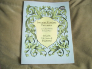 ヨハン・ネポムク・フンメル作曲のピアノ作品集　ドーヴァー出版社（絶版?）