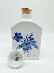 【レア】ロイヤルコペンハーゲン ROYAL COPENHAGEN 紅茶容器 10/12502 アンティーク 古 陶磁器 デンマーク 青花 コルク 蓋 茶壺 ダージリン