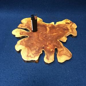 天然木 玉杢敷板 輪切一枚板 木製飾り板　木工芸 煎茶道具 古民具