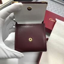 正規品 カルティエ コインケース マストライン ボルドー Cartier カーフレザー 未使用保管品_画像6