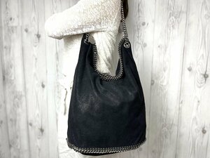 極美品 STELLA McCARTNEY ステラマッカートニー ファラベラ トートバッグ ショルダーバッグ バッグ シャギーディア 黒 A4収納可 65684