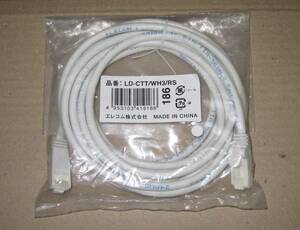 ELECOM Cat5E LANケーブル(3m) LD-CTT/WH3/RS 未使用