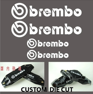 ★超レア!即納★brembo ブレーキ キャリパー 耐熱 ステッカー 40/70/100mm 白 ■ カスタム ブレンボ モーター スポーツ パッド カー バイク