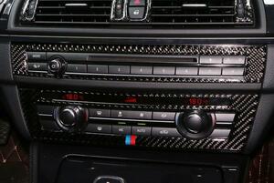 BMW 5シリーズF10　520i　カーボン製　センター　CDパネルフレームカバー　CDパネルステッカー　3色タイプ2点　送料無料