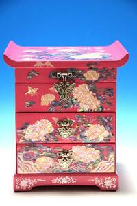◆ ■◆韓国伝統工芸■高級螺鈿３段小物箱■ピンク■可愛い！◆ ■◆