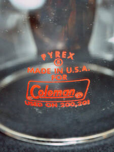 Coleman コールマン PYREX パイレックス　ビンテージ　グローブ レッドレター 赤文字 200 200A 200B 201 202 242に使えます 3