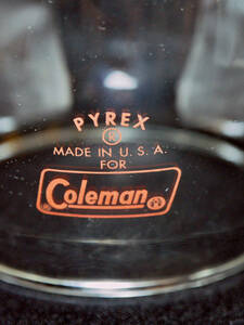 Coleman コールマン PYREX パイレックス　ビンテージ　グローブ レッドレター 赤文字 200 200A 200B 201 202 242に使えます　c5