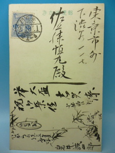 志賀潔から　侍医頭　佐藤恒丸宛て　昭和2年10月1日　朝鮮　光化門　消印　京城　コッホ 細菌　天皇　