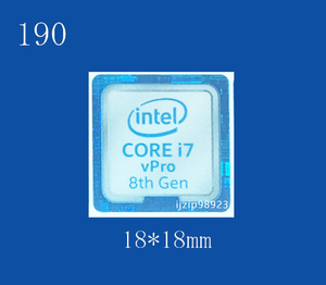 即決190【 CORE i7 vPro 8th Gen 】エンブレムシール追加同梱発送OK■ 条件付き送料無料 未使用