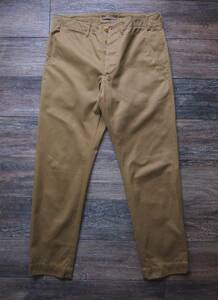 WORKERS ワーカーズ OFFICER TROUSER スリムフィット w32 USMC KHAKI /チノ 日本製