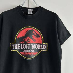 90s THE LOST WORLD JURASSIC PARKロストワールド ジュラシックパーク USA製 ムービー プリントTシャツ M 袖シングル 映画 古着 オリジナル