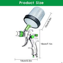 エアースプレーガン 三種ノズル付 重力式 口径 1.4mm 1.7mm 2.0mm 600ml 送料無料 塗装 DIY 噴霧 エアスプレーガン エアブラシ 吹き付け_画像6