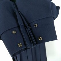 1円 セーラー服 ジャンパースカート スカーフ 上下3点セット 175A 大きいサイズ カンコー 冬物 白1本線 中学 高校 紺 中古 ランクC NA2275_画像4