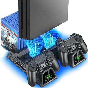 特価＞縦置き PRO 本体冷却 2台PS4コントローラー充電 OIVO PS4 PS4冷却ファン ソフト収納 PS4/PS4 PS4スタンド Pro/Slim/スリム 高互換性