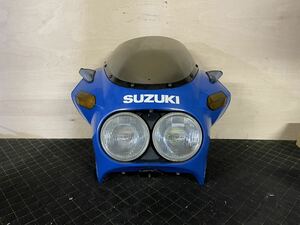 GSX-R400 GK71B 純正アッパーカウル スクリーン ヘッドライト ライトステー ストック品 180サイズ (検索)GK76A GSX400R GSX-R250