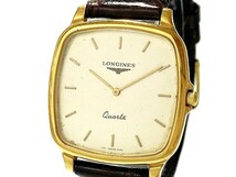 中古 駆動OK LONGINES ロンジン L140.6 スクエア SS/GP 2針 シルバー文字盤 ヴィンテージ ボーイズ 腕 時計 クォーツ_画像1